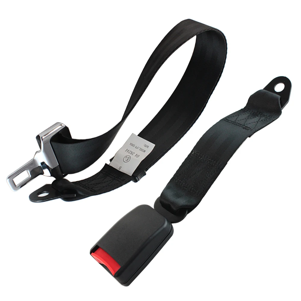 Cinturón de seguridad Universal de 2 puntos para coche, extensión ajustable para asiento de camión, accesorios para coche, color negro