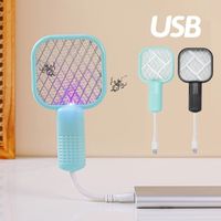 Electric Mosquito Swatter Mini Insect Racket UV Light Electric Shock Summer Fly Swatters Outdoor Fly Bug Zapper