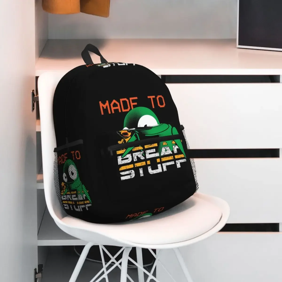 

Made To Break Stuff Repo Robot Student Backpack School Bag Hiking Travel Daypack for Boys Girls Fashion Bookbag Shoulder Bags