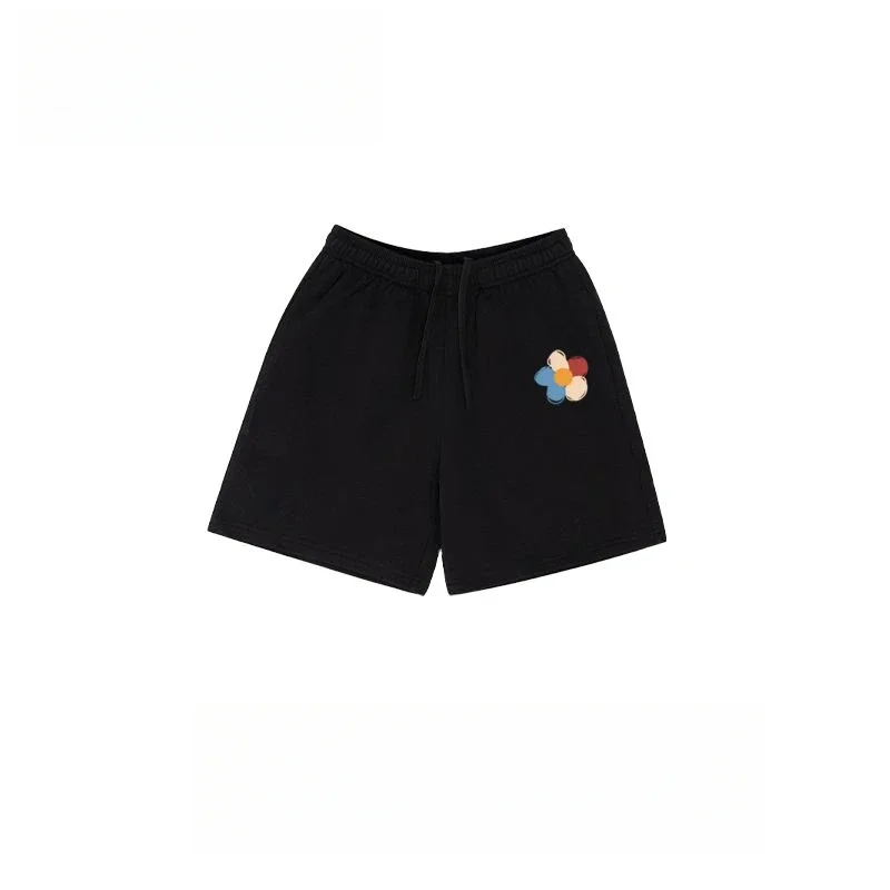 

OCTOPUS Summer 2025 New Simple Pocket Print Design Small Flower Shorts for Men and Women Slim Quarter Pants