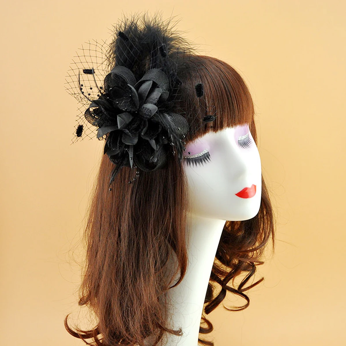 

Headgear Hairpins Flower Clip Wedding Bridal Headpiece Women Fascinators Tea Party