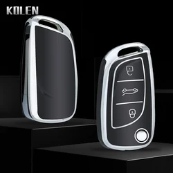 New TPU Car Flip Key Case Cover Shell Fob For Citroen C1 C2 C3 C4 C5 XSARA PICA For Peugeot 306 407 807 For DS DS3 DS4 DS5 DS6