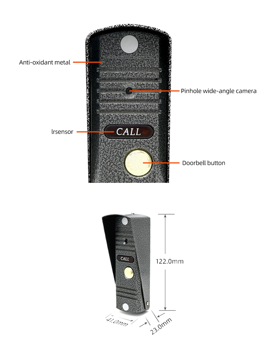 Imagem -06 - Hayway-intercomunicador de Vídeo à Prova Dágua para Casa Câmera Campainha Pinhole Ip65 Infravermelho Visão Noturna Suporte de Desbloqueio de Uma Tecla 1080p