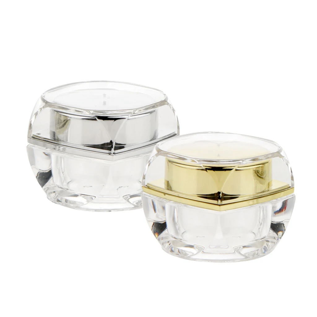 Lege pot acryl cosmetische doos Lege crèmeflescontainer voor oogschaduw, lippenbalsem en huidverzorging