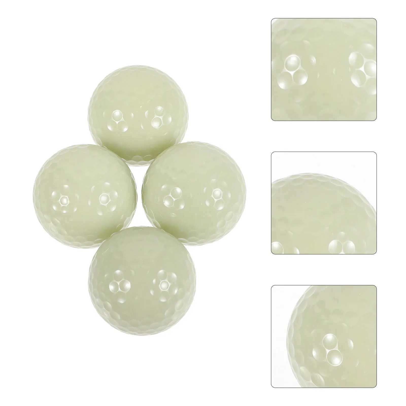 4 قطعة توهج في الظلام كرات الغولف مضيئة المطاط ليلة التدريب كرات الغولف قابلة لإعادة الاستخدام كرة جولف الفلورسنت للرياضة في الهواء الطلق #6