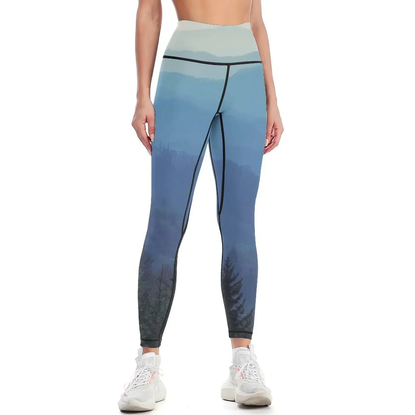 

Appalachian Blue Leggings high waist gym wear Legging sport Clothing fitness Womens Leggings