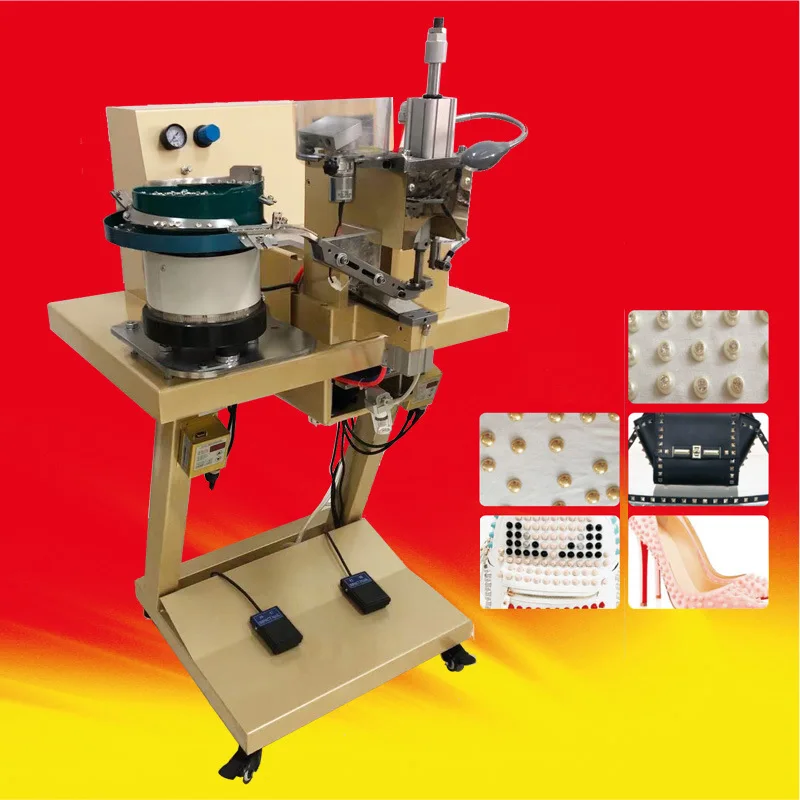 Automatic 4-Claw Rivet Beading Machine for Garment/Shoes/Accessories