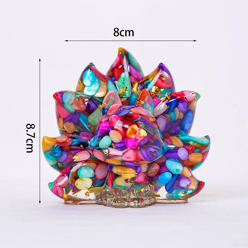 1pc Natural Crystal Quartz Stone Gumming Resin Nine Tailed Fox Loveliness Animal Image Household Supplies Home Desk Decoration