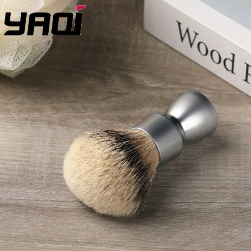 Yaqi Heavy Metal Handle Silvertip Hair Shave Brush for Men Shaving