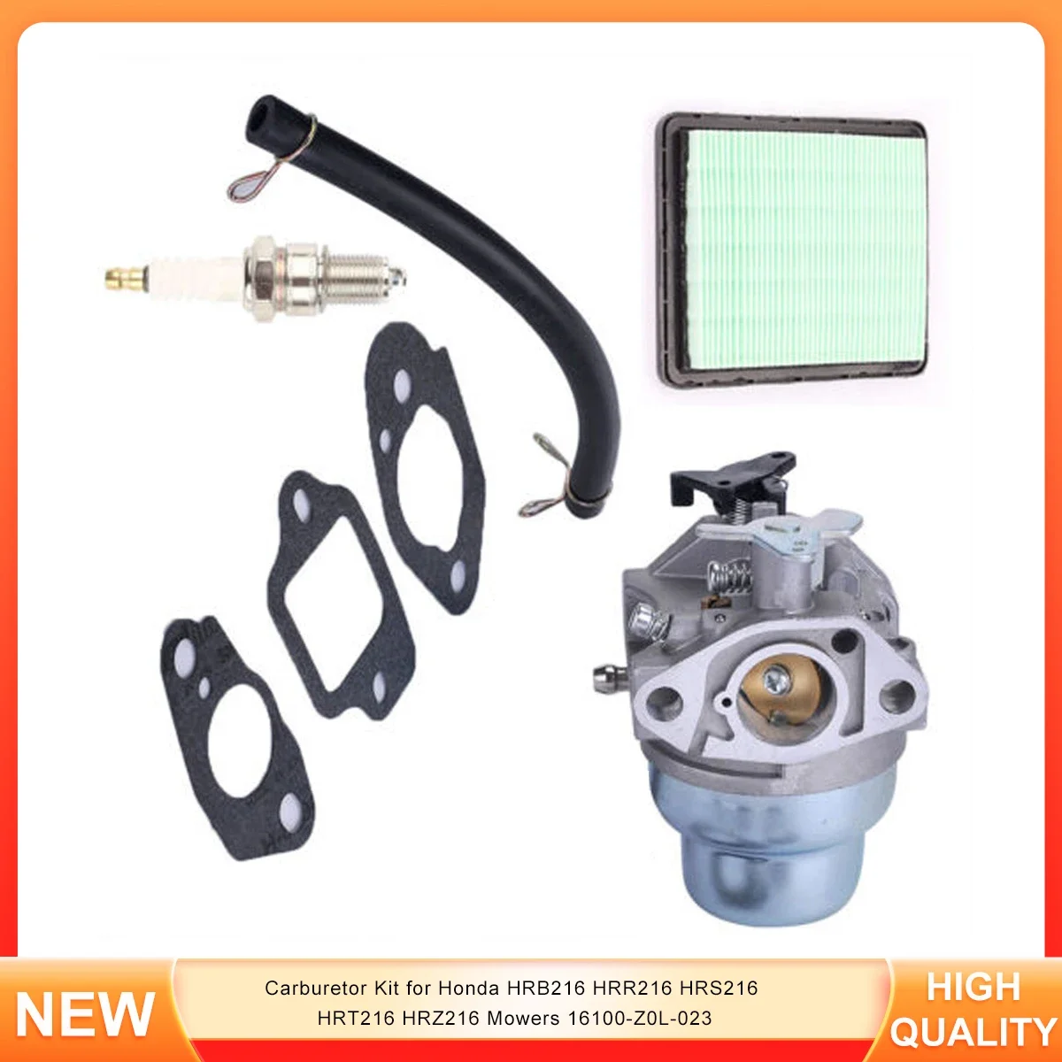 

Carburetor Kit for Honda HRB216 HRR216 HRS216 HRT216 HRZ216 Mowers 16100-Z0L-023