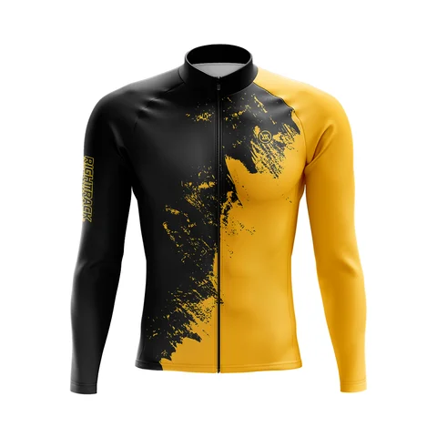 Maillot de cyclisme d'hiver pour hommes, vêtements de cyclisme camouflage à manches longues, maille/polaire thermique, haut rigide, vêtements de vélo vtt, printemps et automne