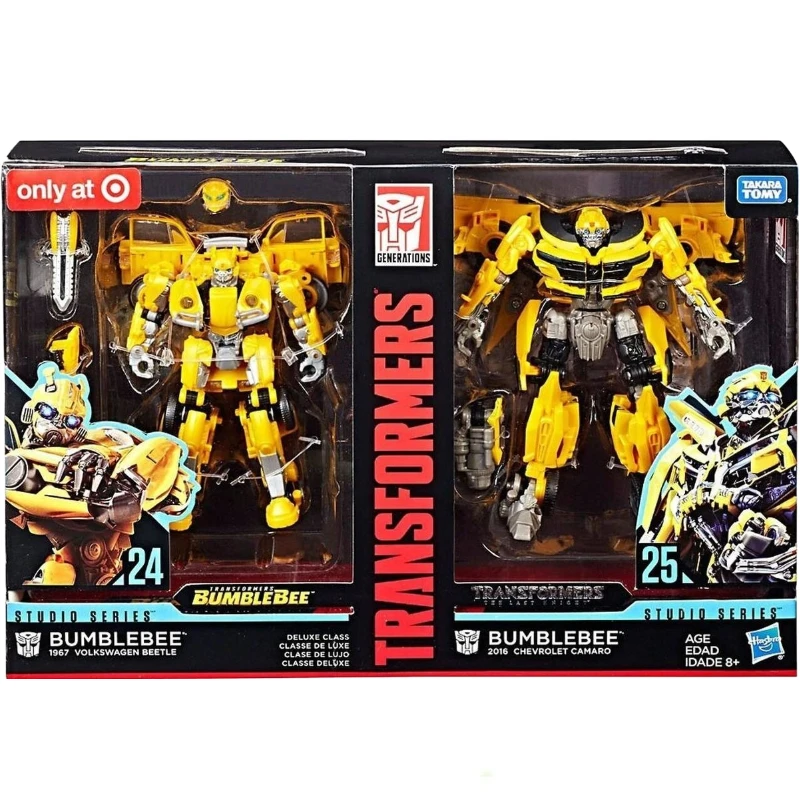 W magazynie Takara Tomy Transformers SS Series SS-24 i 25 D-Class Bumblebee Double Set Figurki akcji Robot Model kolekcjonerski Prezenty