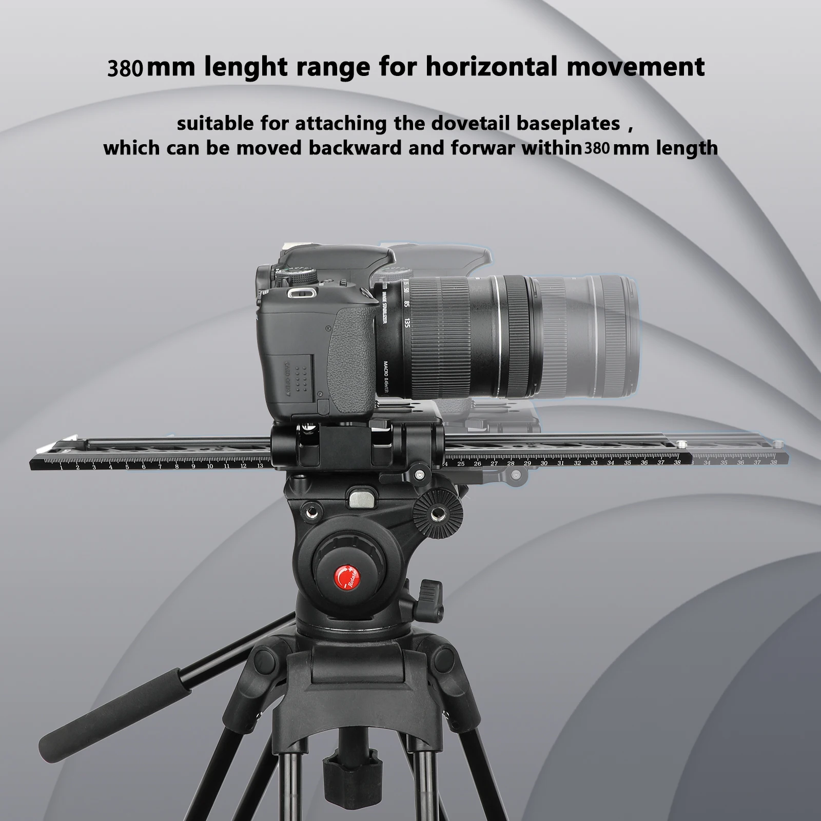 HDRig 8" & 15,7" ARRI Standard-Unterschwalbenschwanzplatte, für Schnellwechsel-ARRI-Plattenklemme, mit 1/4" und 3/8" Loch für BMPCC 4K