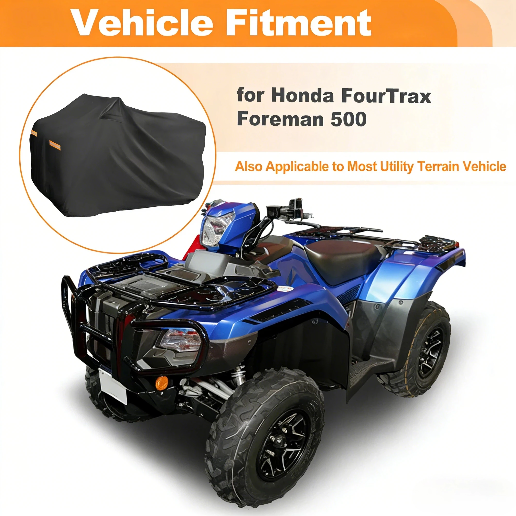 

Чехол для квадроцикла UXCELL для Honda FourTrax Foreman 500, чехол для квадроцикла с сумкой для хранения, водонепроницаемая ткань Оксфорд