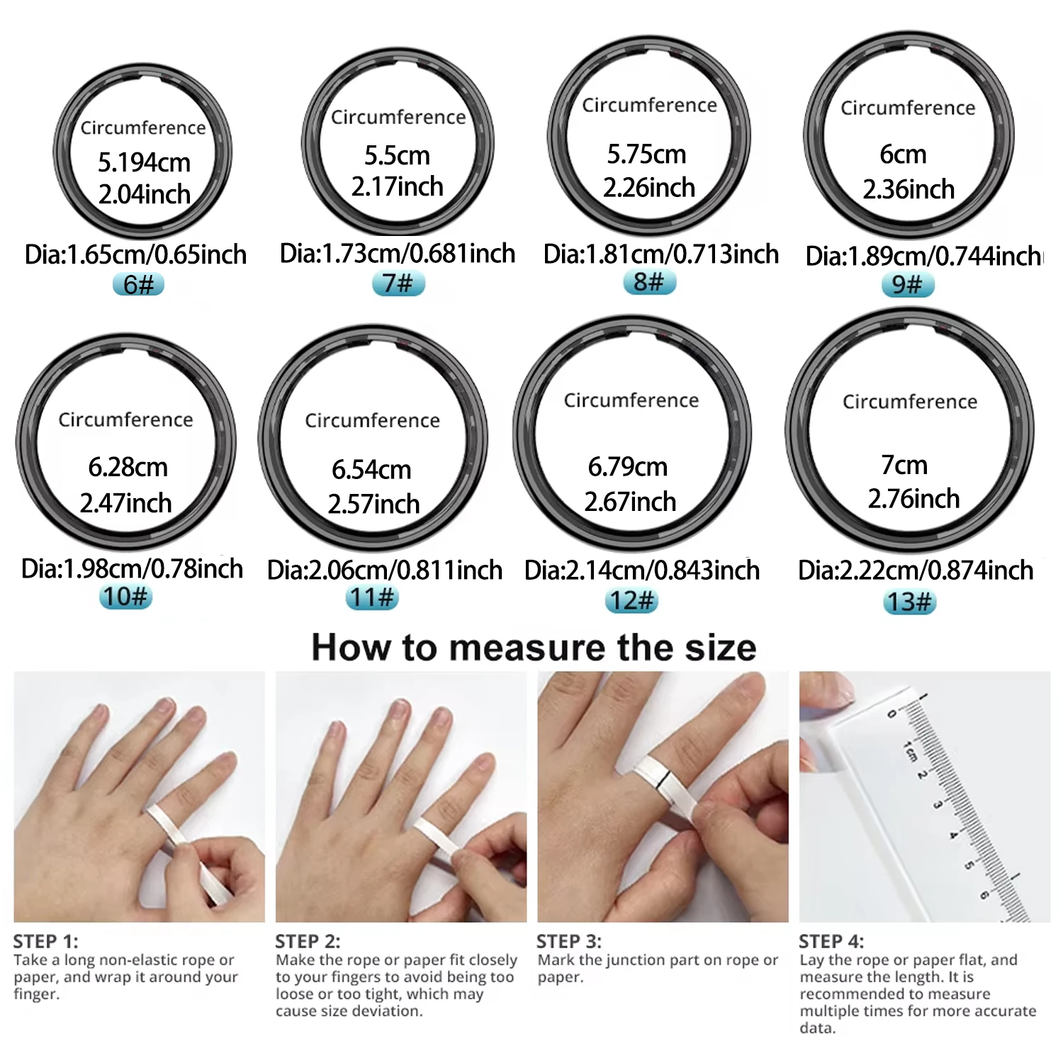 Ultra-thin Light Small Smart Ring For Men Women Sport Fitness FingerRing Al Health Analysis 5ATM Waterproof Smart Ring Size 6-13