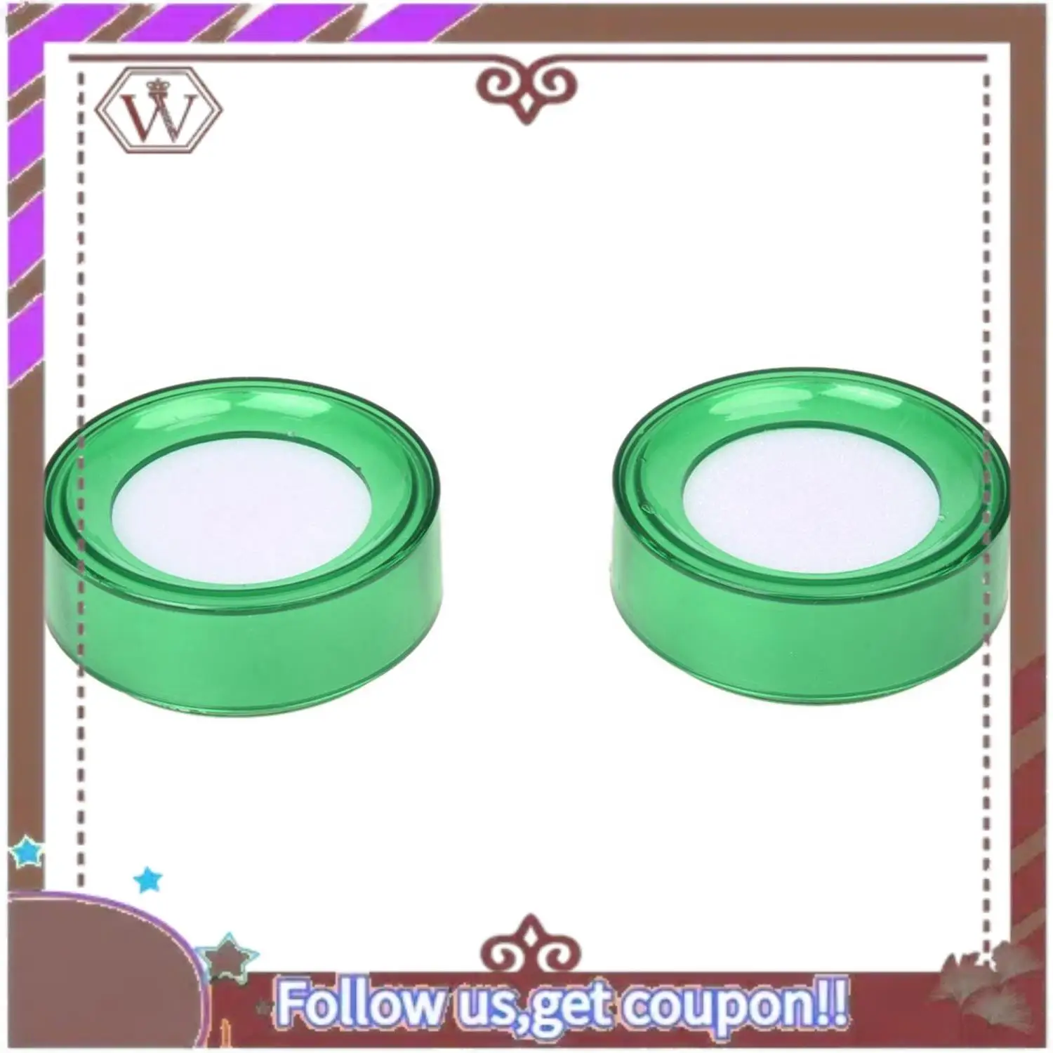 Latest 2 Pcs Green Plastic 7Cm Dia Sponge Finger Wet Money Cashier & 4 Rolls Heat Resistant Tape For 3D Sublimation Heat Press 1