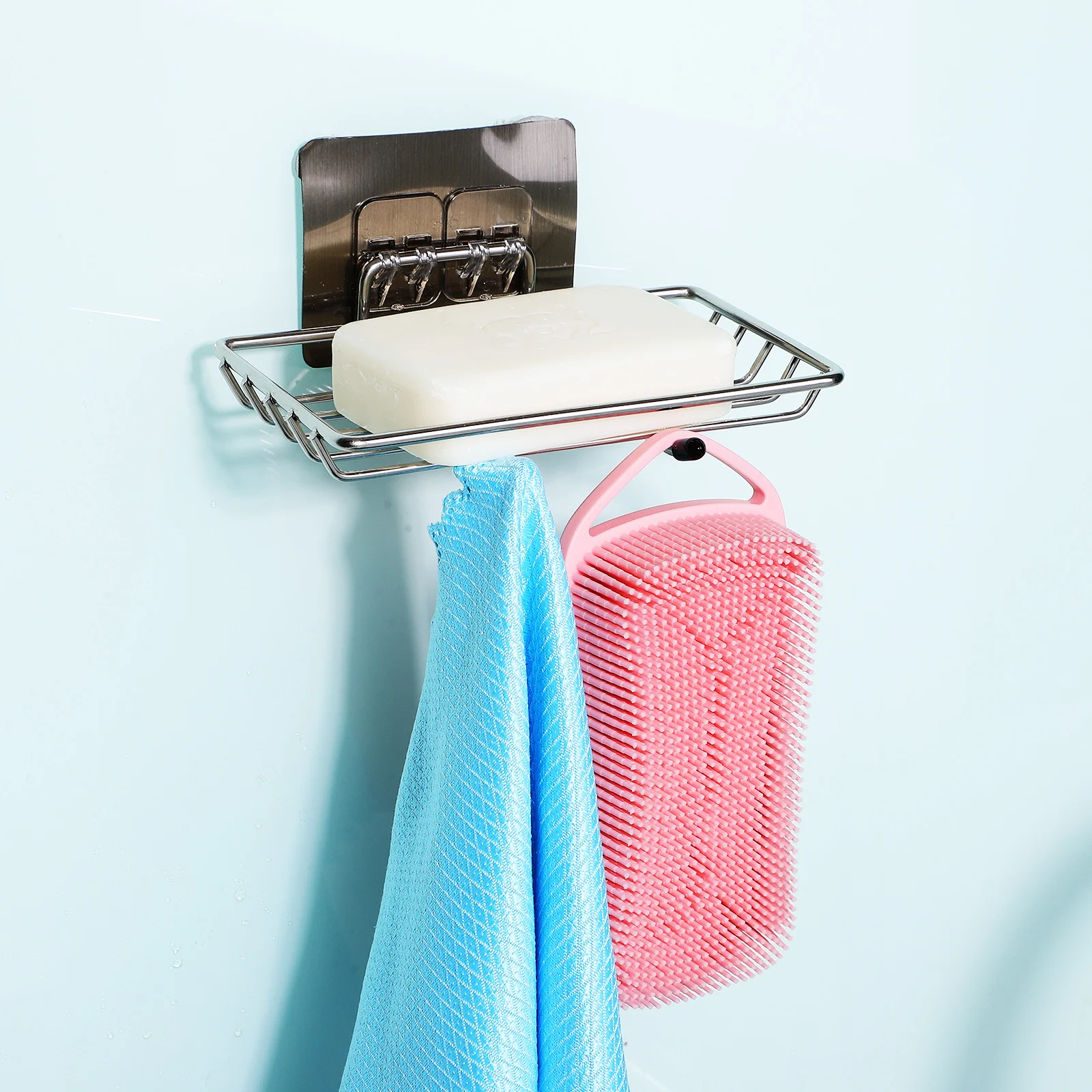 

Stainless Steel Soap Holder for Shower Wall Bar Drainage Rack Bathroom Dish Soap Holder for Shower Wall