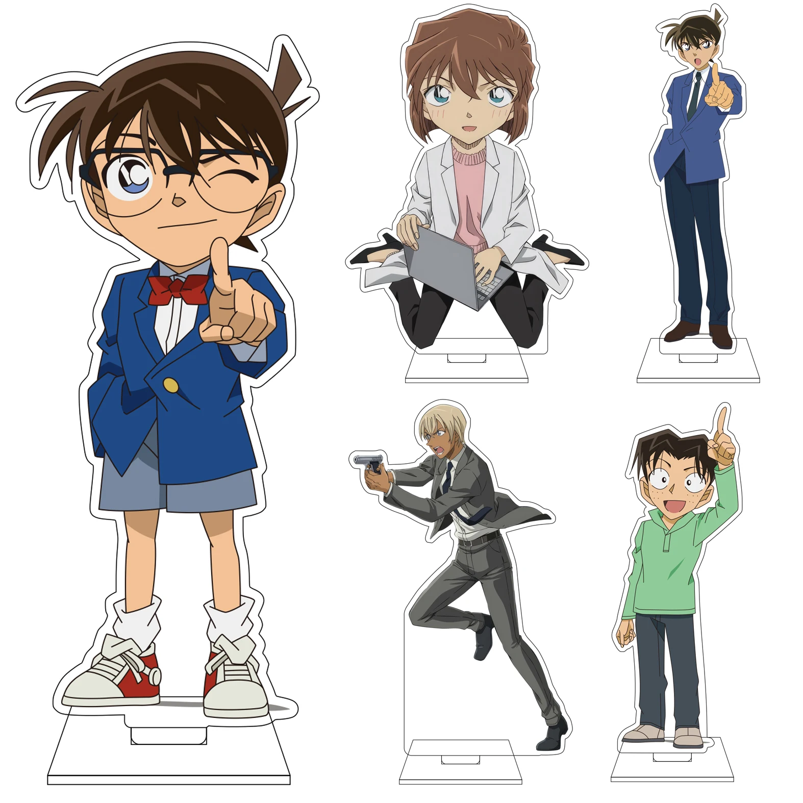 16CM Anime Miyano Shiho Mouri Kogorou Rachel Moore Kudou Shinichi Cosplay Acryl-Figur Standfigur Ornamente Geschenke