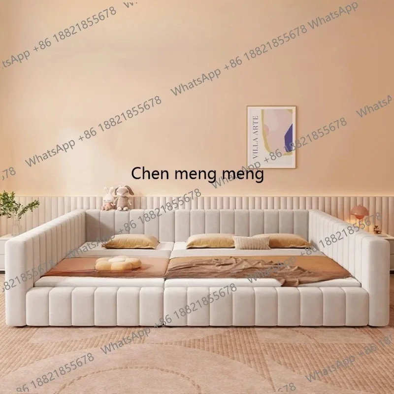 

F4567Second-child Family Bed 4-person Parent-children Bed Master Bedroom 2.4m Separable Double Bed King Size 1.8m Tatami Furnitu