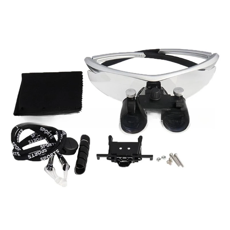 

Dental magnifying glass 2.5 times 3.5 times black head mounted medical oral equipment cardiovascular surgery surgical