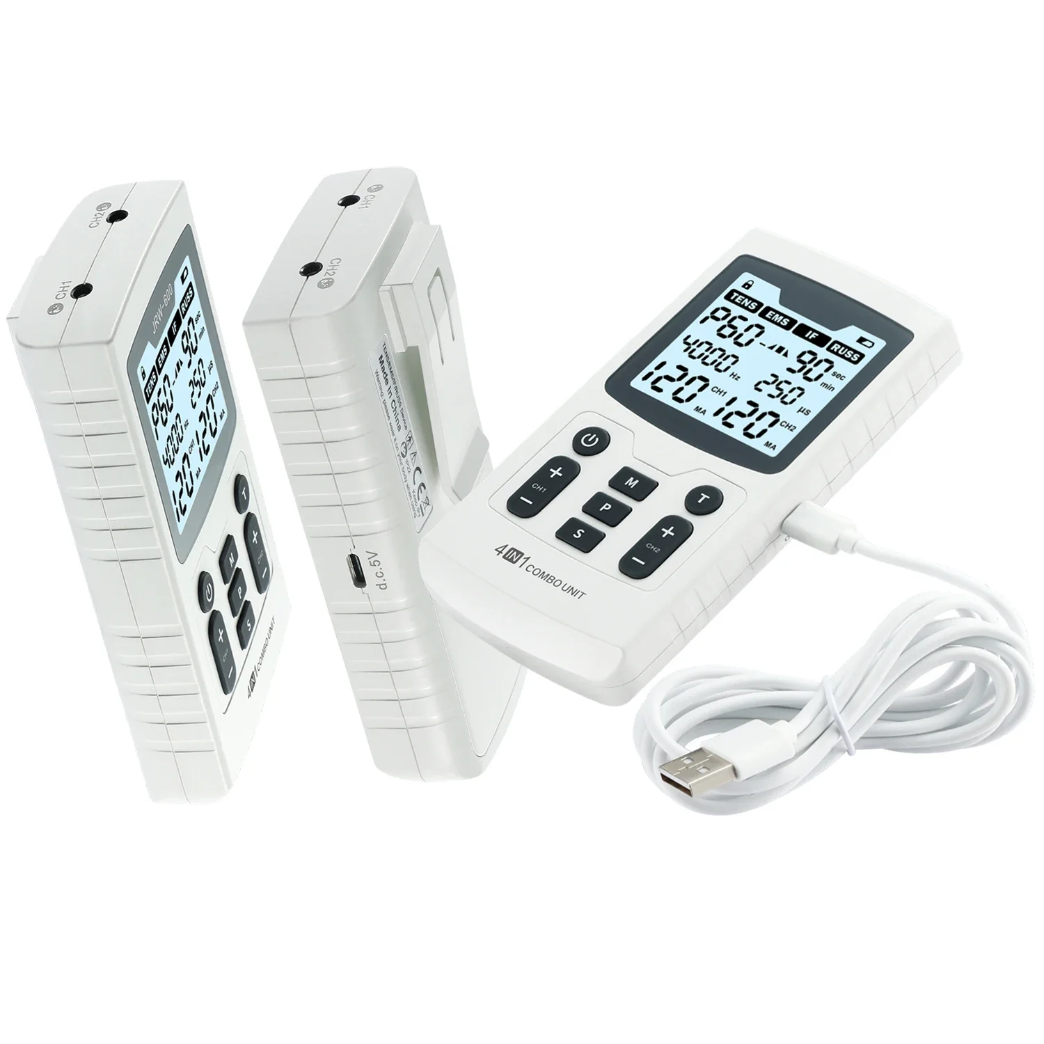 4 in 1 Combo Health Digital IFC RUSS EMS Tens Unit for Back Pain Relief muscle soreness