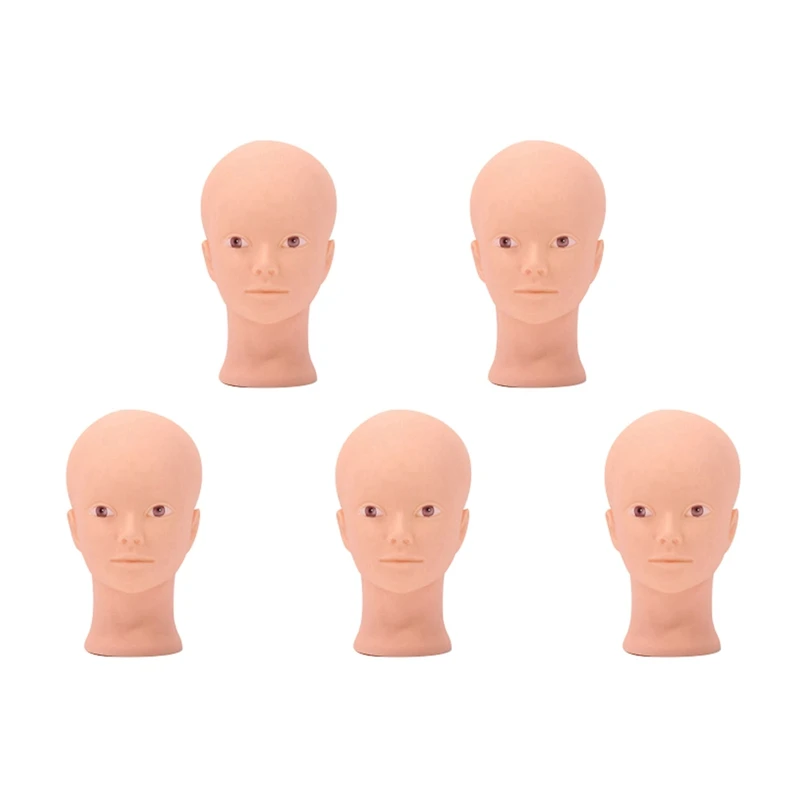 

5X Beauty Eyelash Extension Practice Training Head For Makeup Cosmetology Soft Silicone Mannequin Manikin Head