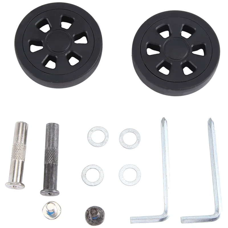 

ABRT-55X13mm Set Of 2 Luggage Wheel Suitcase Replacement Wheels Set Luggage Suitcase PU Swivel Caster Wheel Bearings Repair Set