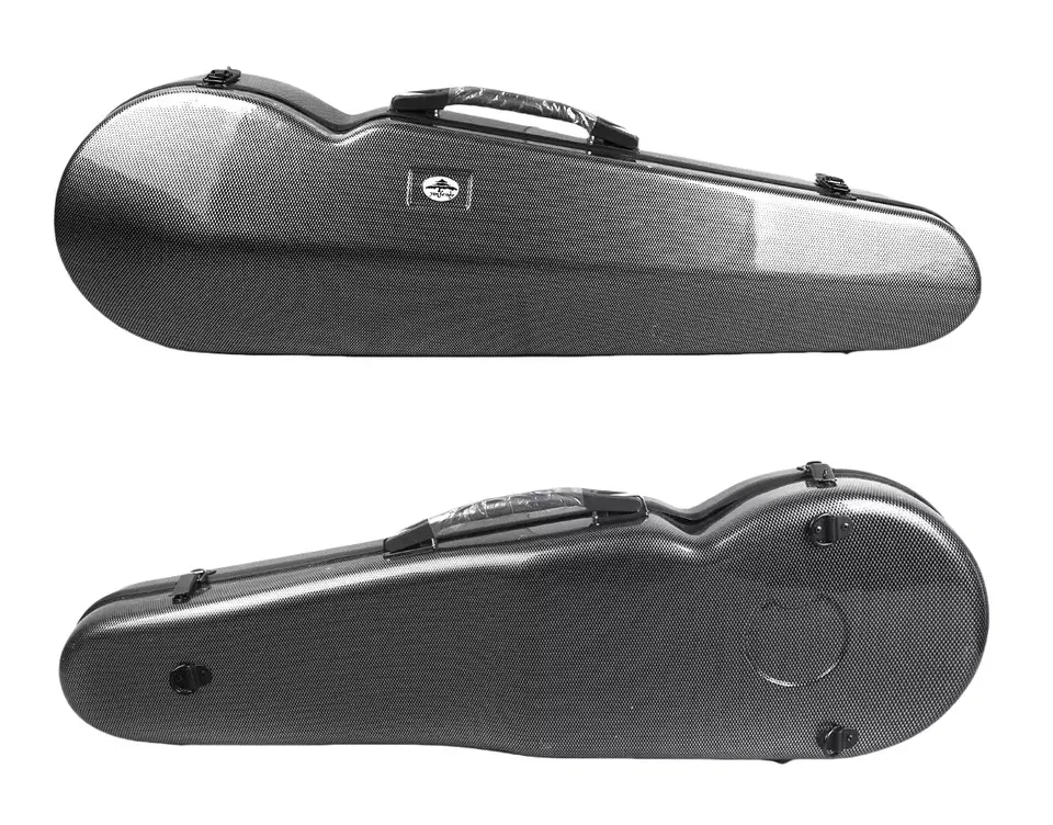 

4/4 Size Violin Case New Carbon Fiber Hard Shell High Strength Violin Box Straps Shoulder Strong Lightweight #US
