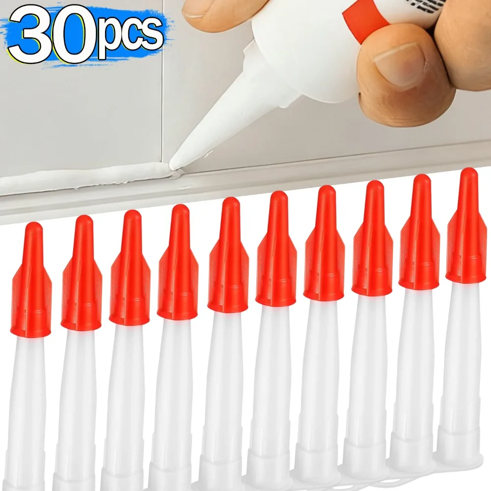 Buses de pistolet à calfeutrage en plastique, mastic en Silicone, embouts de calfeutrage, capuchon de buse de remplacement, buses de colle en verre, pièces d'outils de Construction