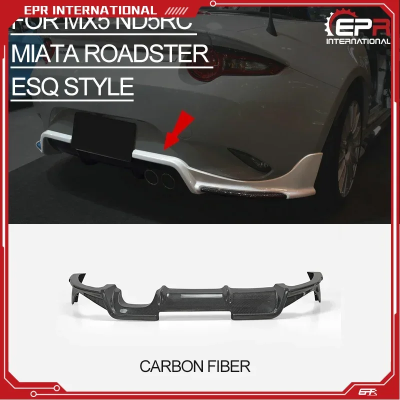 

Carbon Fiber Rear Lip For Mazda MX5 ND5RC Miata Roadster ESQ Style Car-styling Glossy Finish Bumper Splitter ND Tuning Part Trim