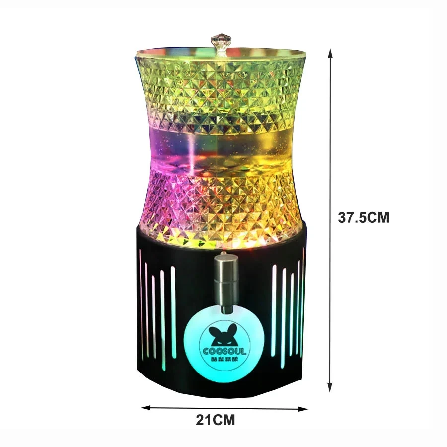 LED Glowing Beer Tower Dispenser Drink Tower Beverage Dispenser 3L 4L Bar Nightclub beer dispenser Champagne Wine Ice Bucket