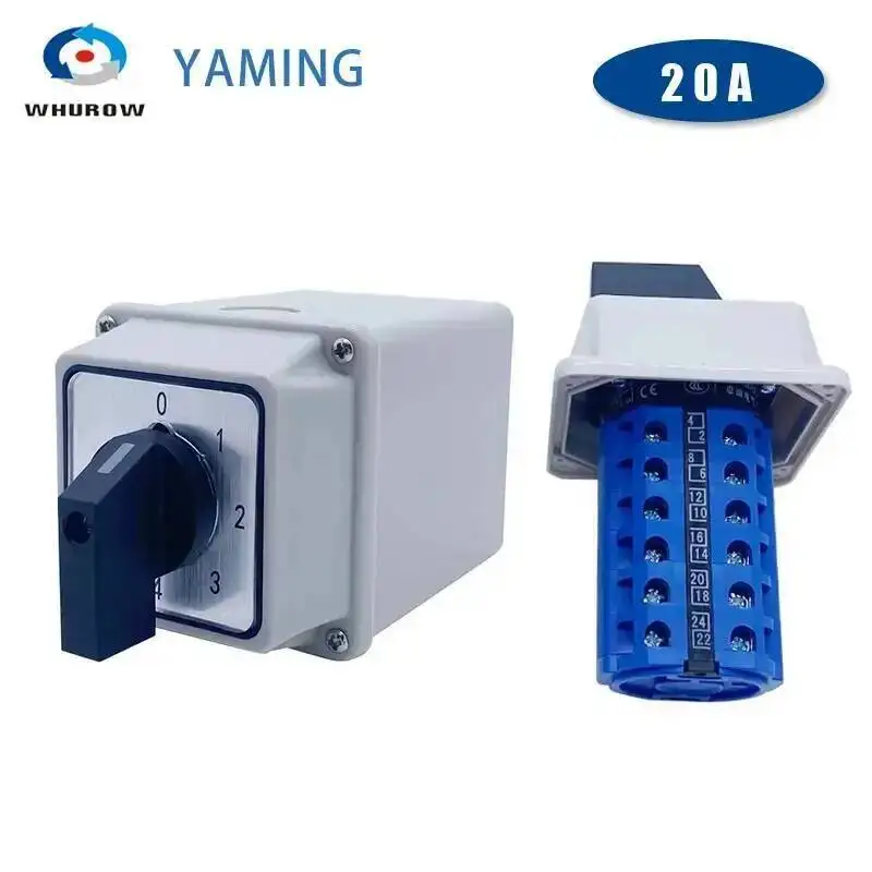 

LW26-20/6 YMW26 Поворотный кулачковый переключатель 20А Универсальная водонепроницаемая коробка с переключением Многофункциональная схема управления питанием