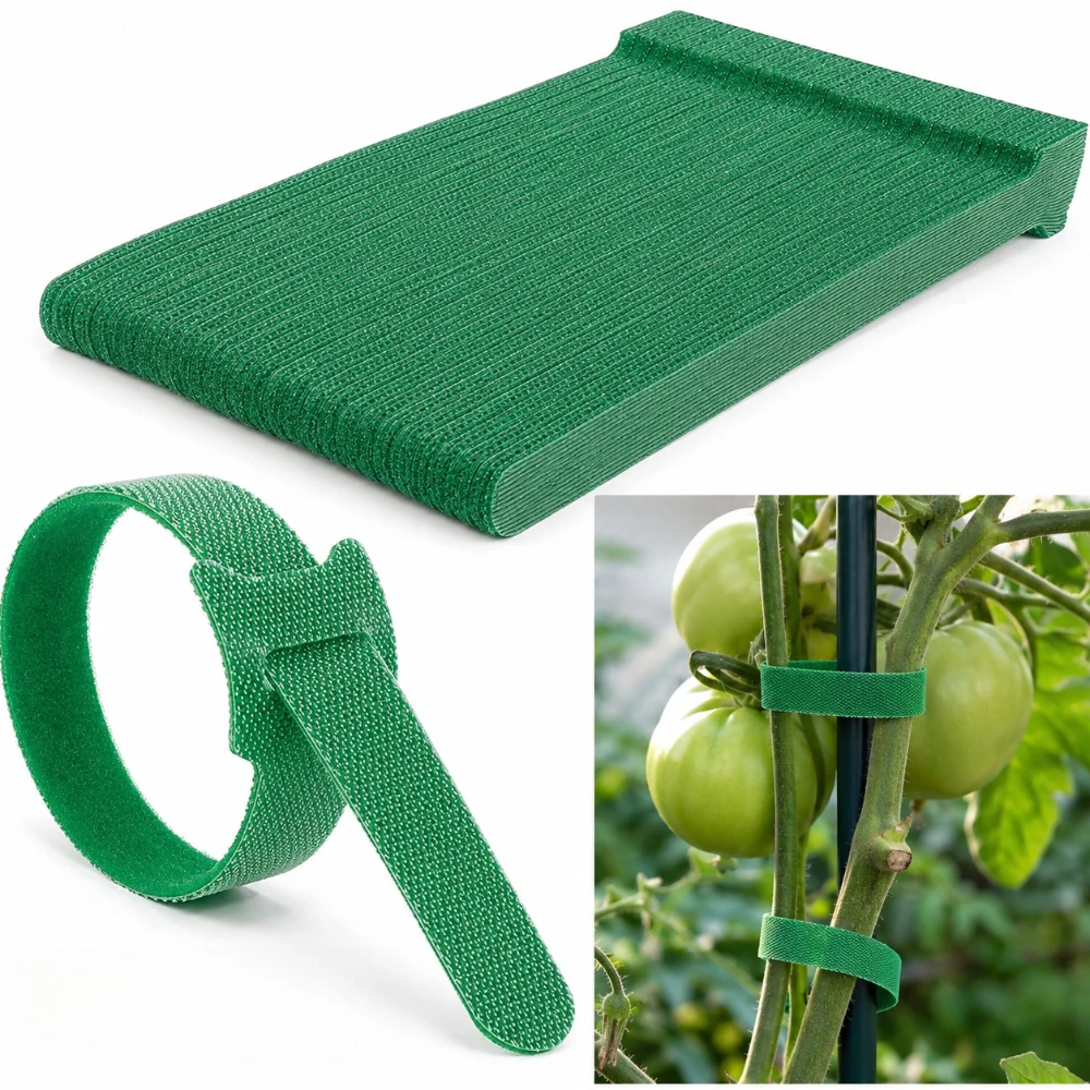 50/100pcs Adjustable Nylon Plant Ties Reusable Hook Loop Fastener Non Slip Garden Straps for Plant Fixing Climbing Support view 4