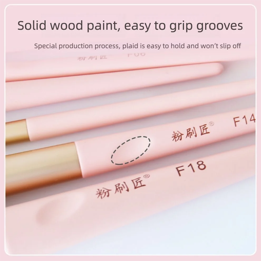 Conjunto de pincéis de maquiagem rosa pintor de 9 peças, um conjunto completo de ferramentas de beleza portáteis com cerdas super macias, pincéis de maquiagem Cangzhou