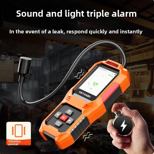 Color screen version combustible gas leak detector high-precision leak alarm detector, fire 3C certification