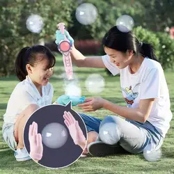 Kid's Magic Smog Blowing Stick With Glove Hand Play Smoke Bubble Automatic Electric Music Led Water Machine Gun Toy Gift