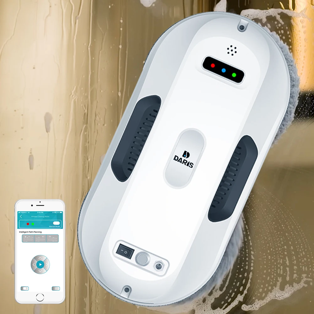 Window Cleaning Robot Window Washer Vacuum Cleaner With Strong Suction for Outdoor/Indoor Windows Table Tile Ceiling