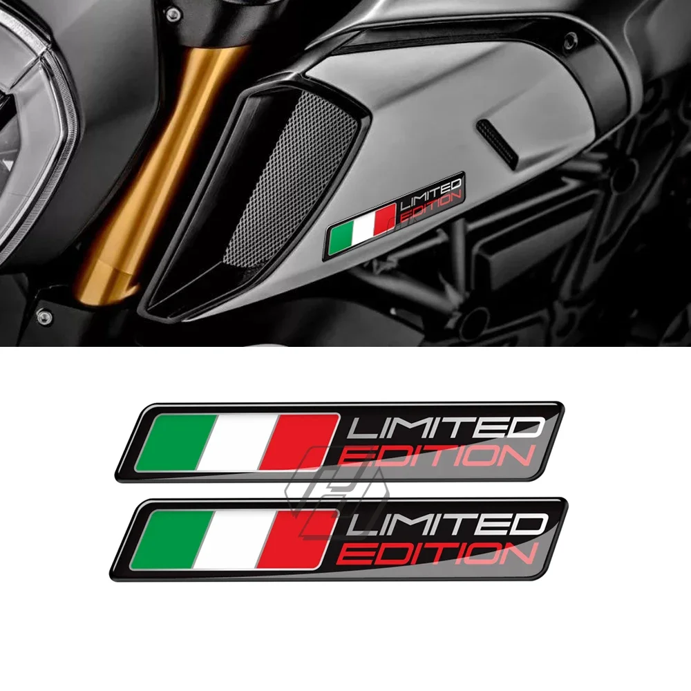 

3D Motorcycle Decal Italy Flag Stickers Italia Limited Edition Sticker Case for PIAGGIO VESPA Aprilia Ducati for Car Decals