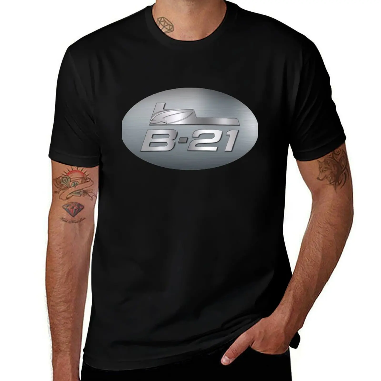 

B-21 Raider Program Logo T-Shirt oversized t shirt tees Aesthetic clothing Men's t-shirt