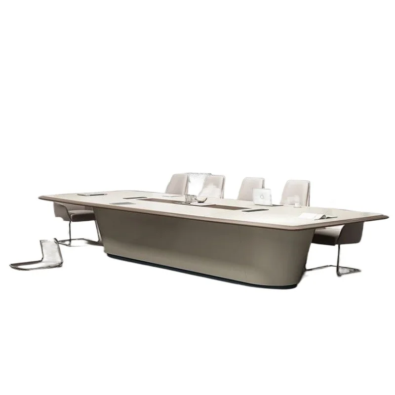 

Conference table, long table, simple and modern, light and luxurious paint, large and small workbench