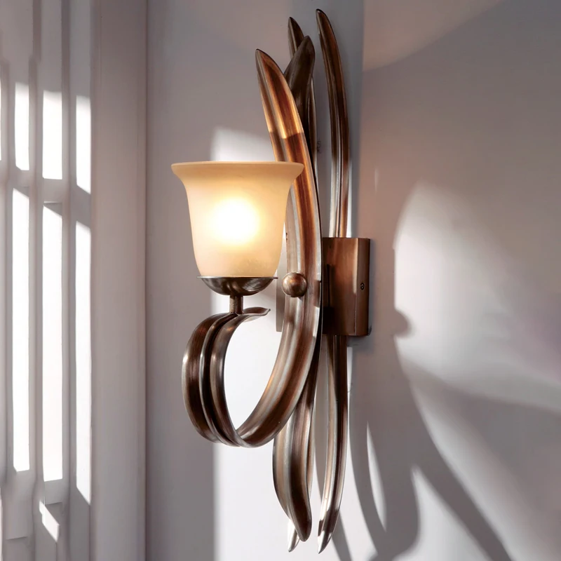 Creative simplicity, wall lamp, modern brass decorative wall lamp, bedroom staircase corridor lighting