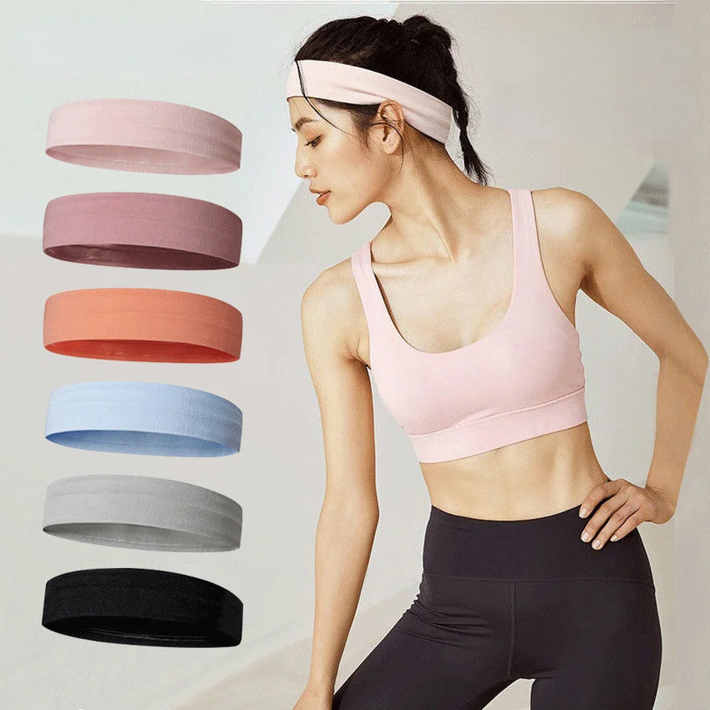 Sports Hairband Women's Summer Running Sweat-absorbing Headband Fitness Yoga Face Wash Anti-perspirant Sweat Guide Headband