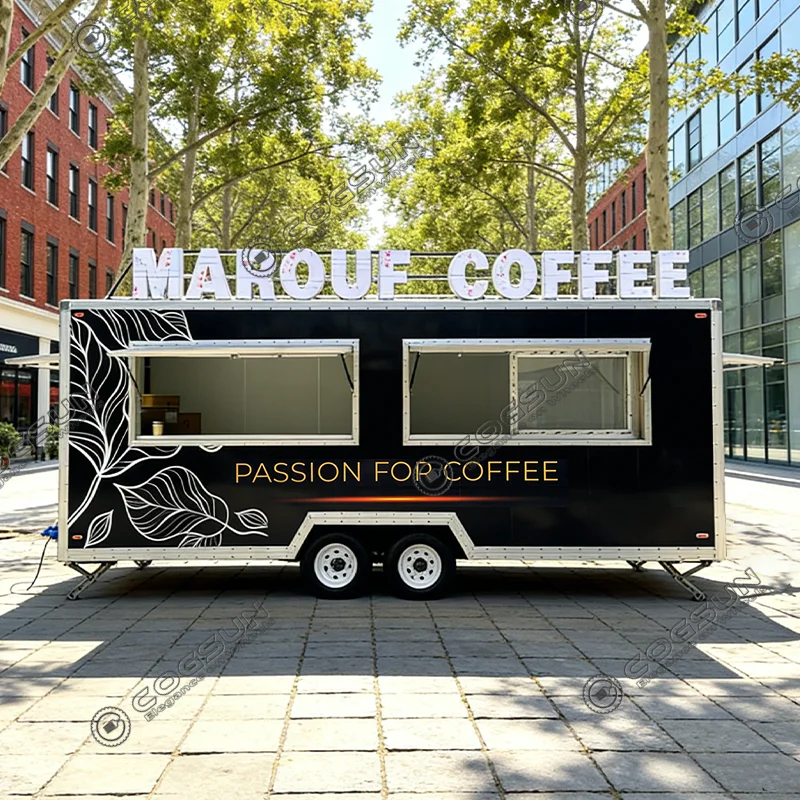 COGSUN Fully Equipped Ice Cream Food Trailer Coffee Truck Fast Food Cart Bbq Concession Cheap