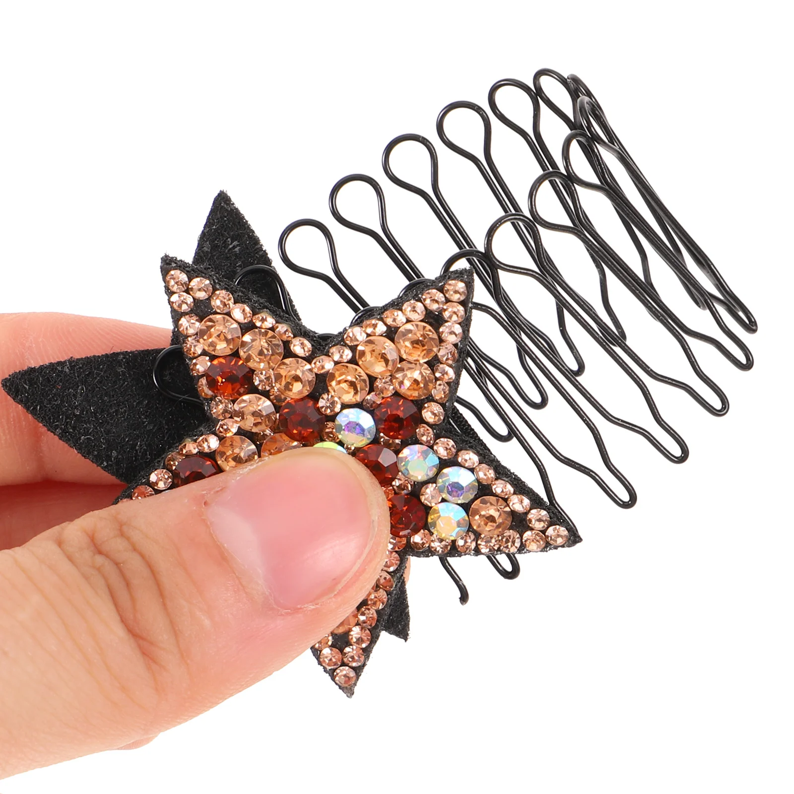 

Invisible Hair Clips Comb Lightweight Women Accessories Bobby Pins Decorative Styling Purple Yellow Silver