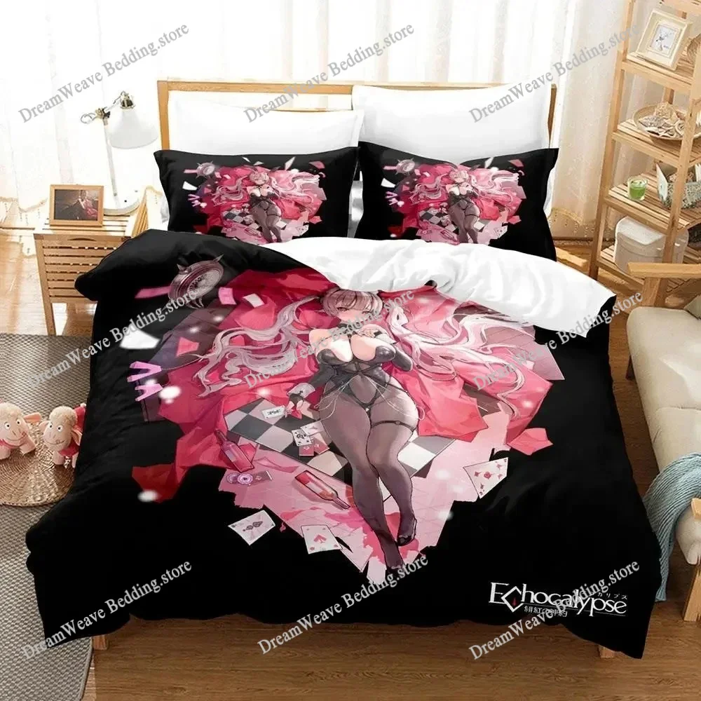 Game Echocalypse Scarlet Covenant Bedding Set Duvet Cover Bed Set Quilt Cover Pillowcase Comforter King Queen Size Boys Adult