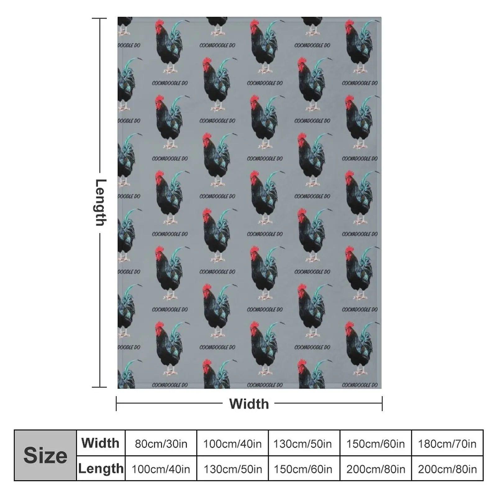 COCKADOODLEDO COCKEREL - ROOSTER - COCKEREL Throw Blanket manga Sofas Blankets For Sofas valentine gift ideas Blankets