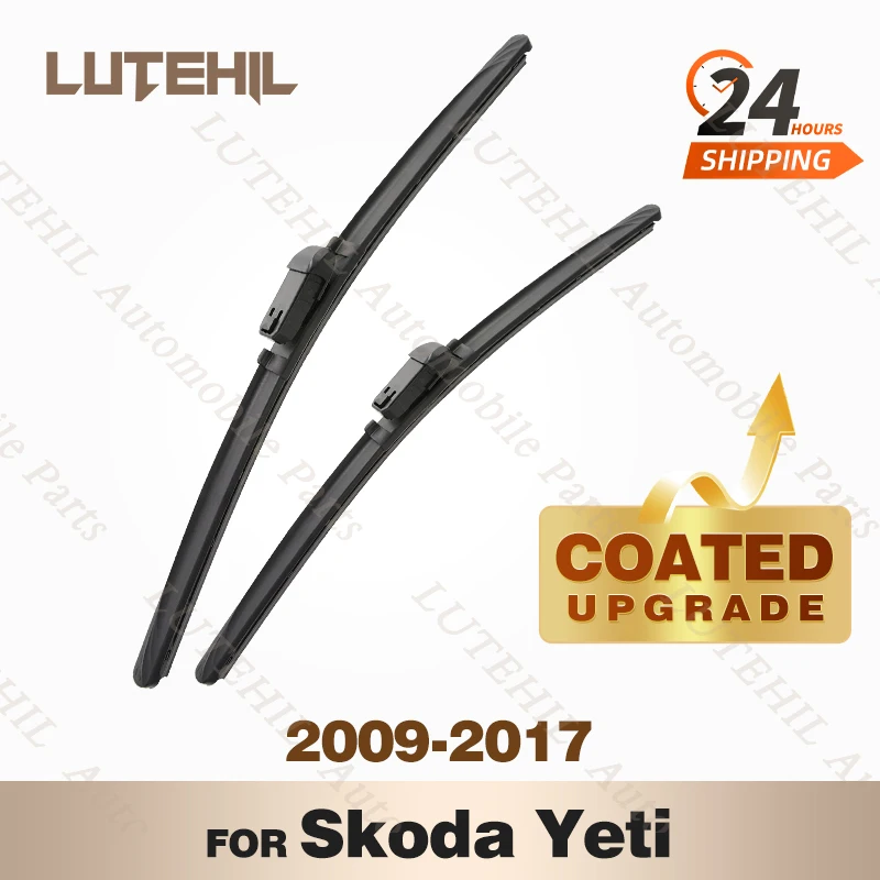 

LUTEHIL's Silicone Front Wiper Set For Skoda Yeti 2009 - 2017 2010 2011 2012 2013 2014 2015 coated windshield wiper blade 24"19"