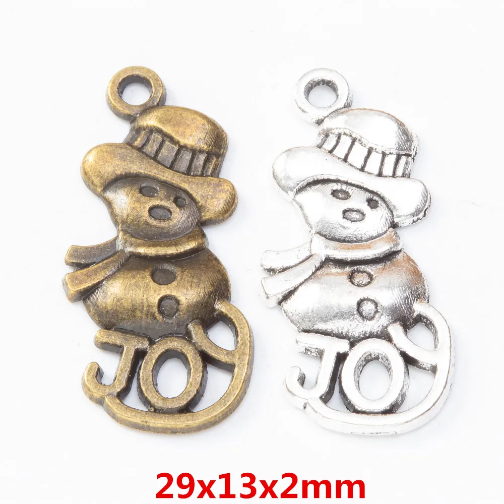 

30pieces (snowman) vintage zinc alloy charm metal pendant DIY jewelry discovery making accessories2279