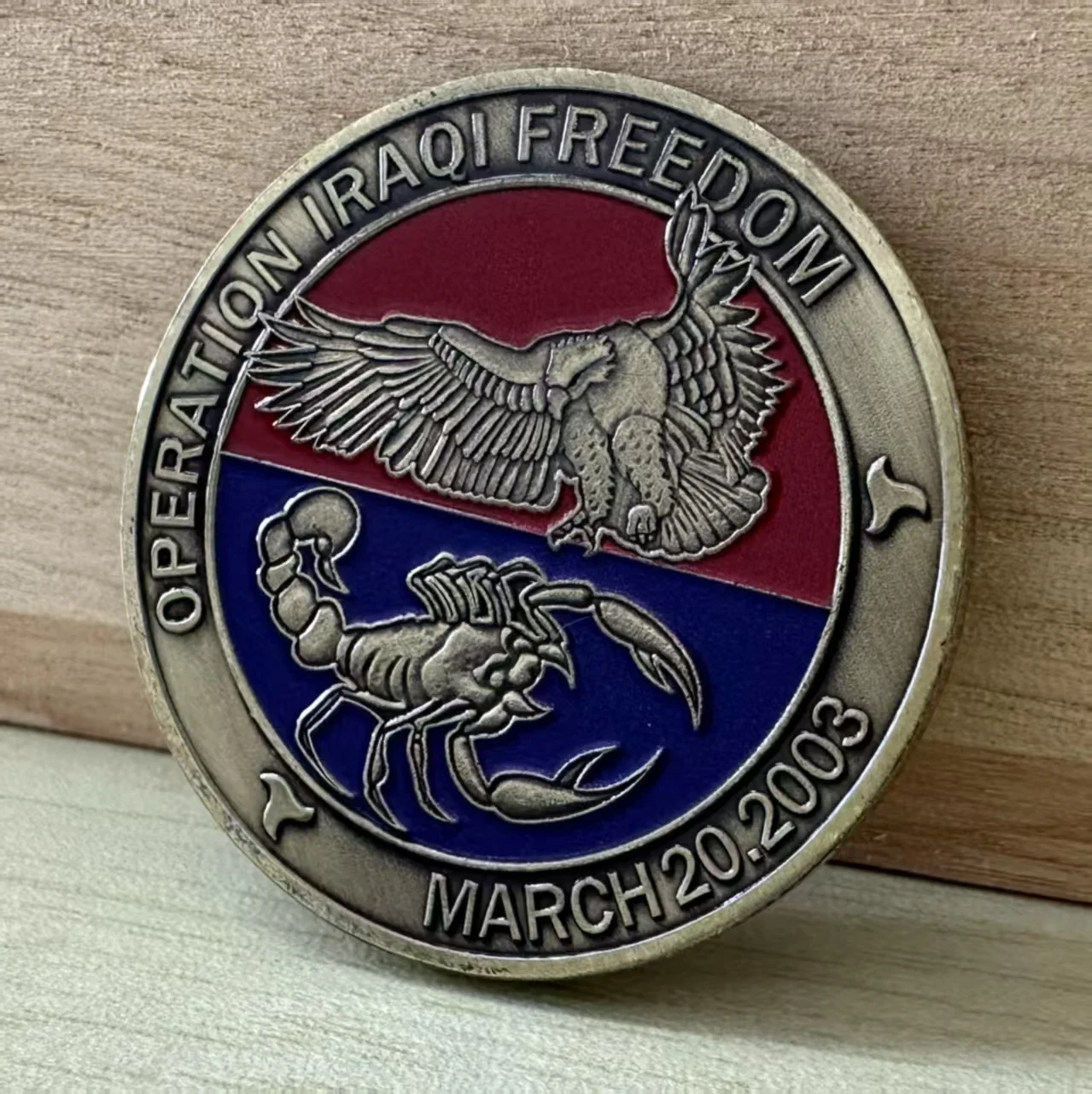 Bronze US Army Operation Iraqi Freedom Commemorative Coin March 20.2003 Military Challenge Coin Collectible Souvenir