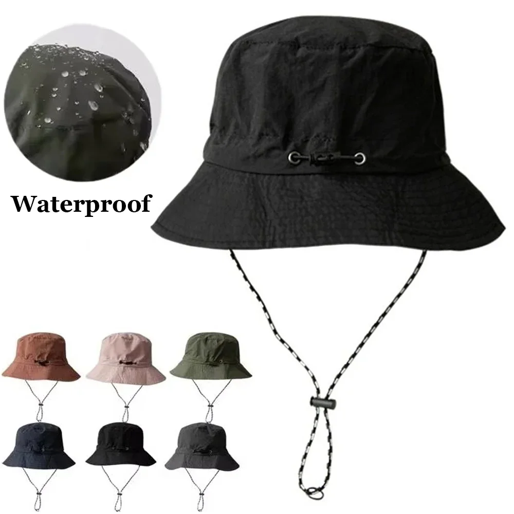 Wasserdichter Fischerhut, tragbar, faltbar, Eimerhut, Herren-Panama-Kappe, Outdoor-Sport, Camping, Wandern, Bergsteigen